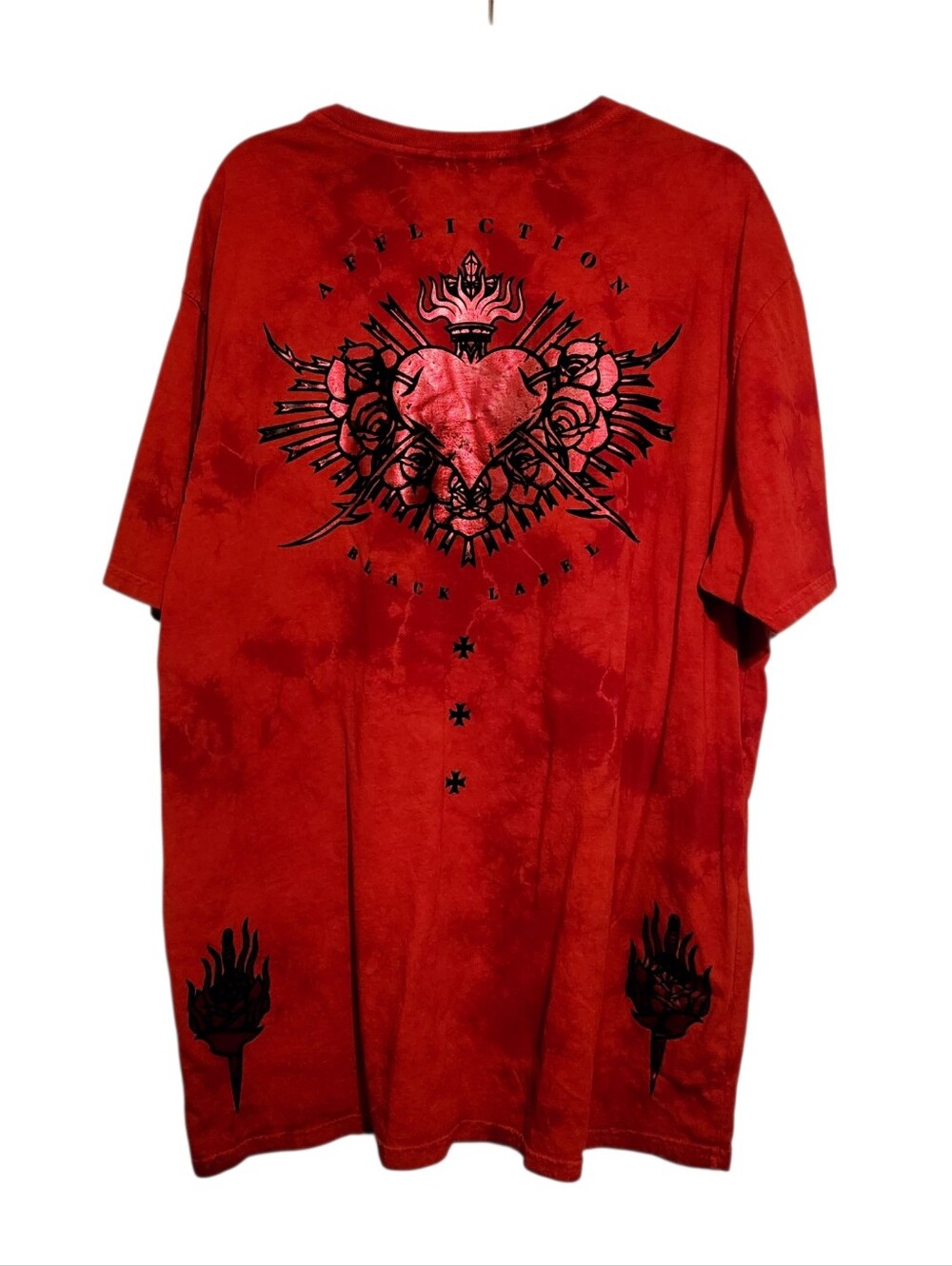 Affliction Black Label | Men's Red Graphic Short Sleeve T-Shirt (Size XXXL/3XL) - Picture 12 of 12